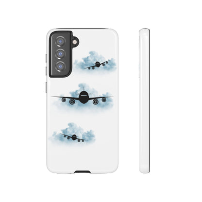 Tough Phone Case - Clouds & Aeroplanes Design