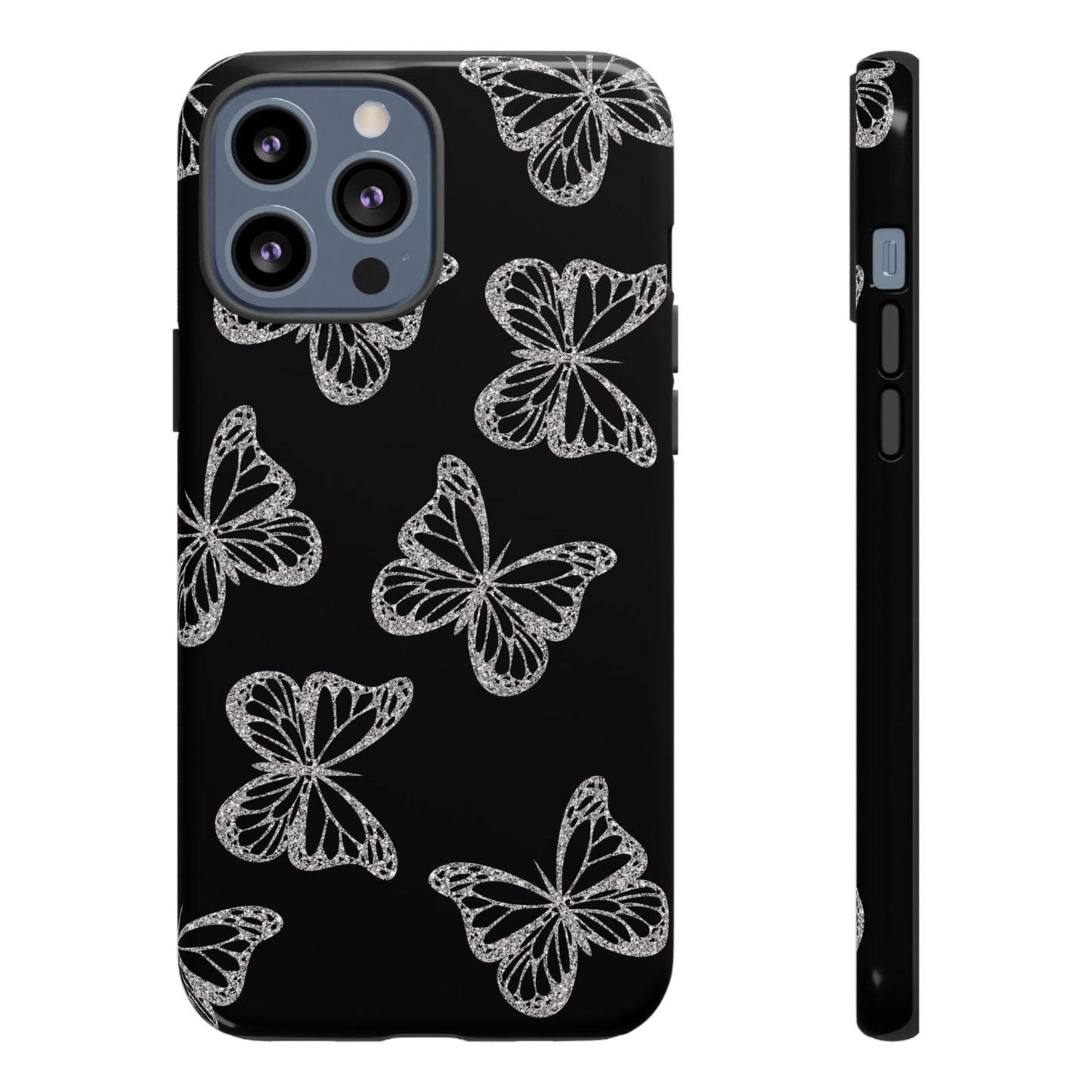 Tough Phone Case - Silver Butterfly Designs