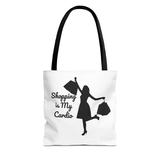 Tote Bag - Shopping Is My Cardio - Luminous Gem Designs 