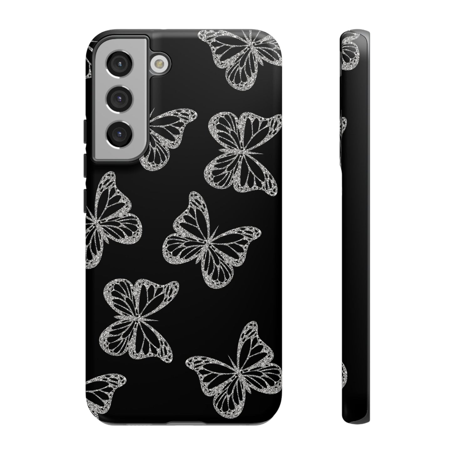 Tough Phone Case - Silver Butterfly Designs