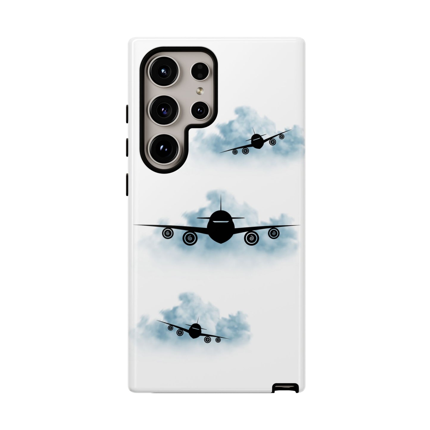 Tough Phone Case - Clouds & Aeroplanes Design