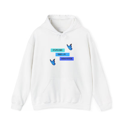 Hoodie - Explore, Dream & Discover - Luminous Gem Designs 