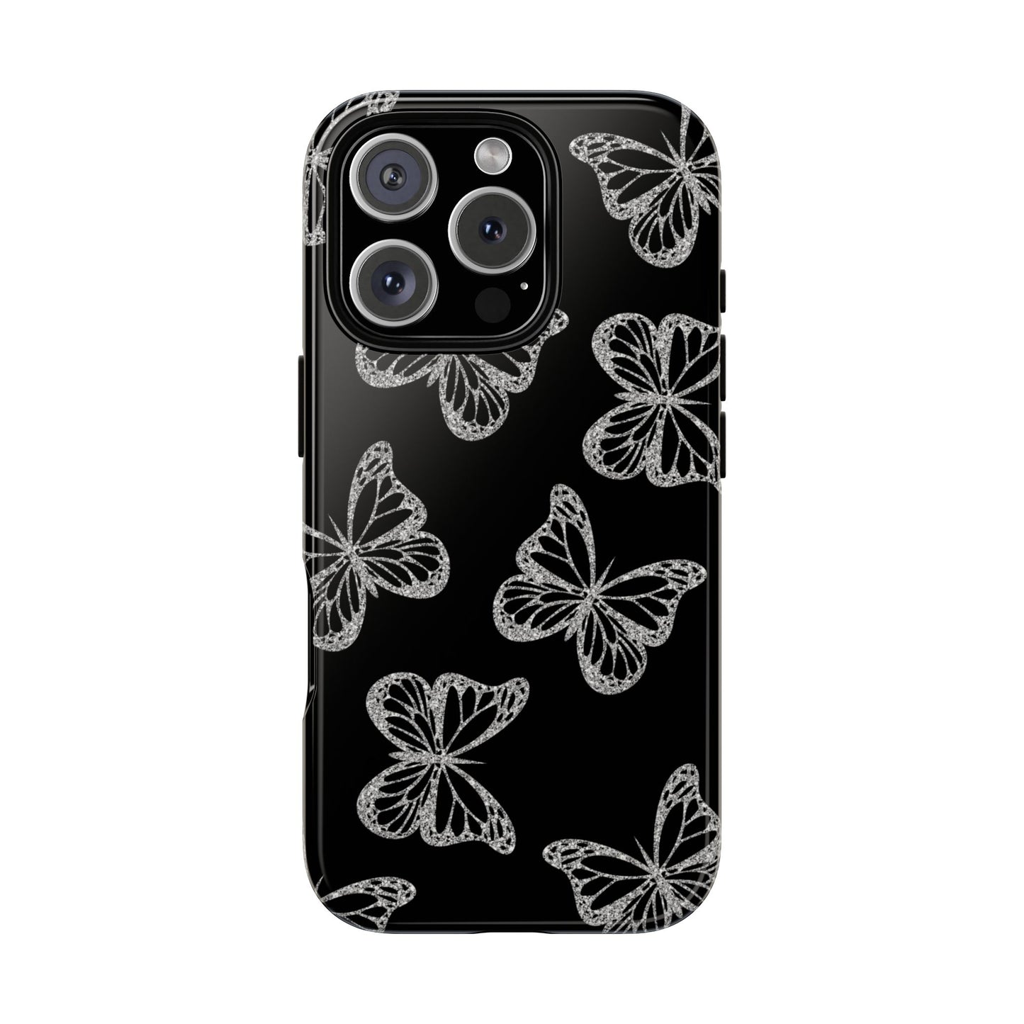 Tough Phone Case - Silver Butterfly Designs