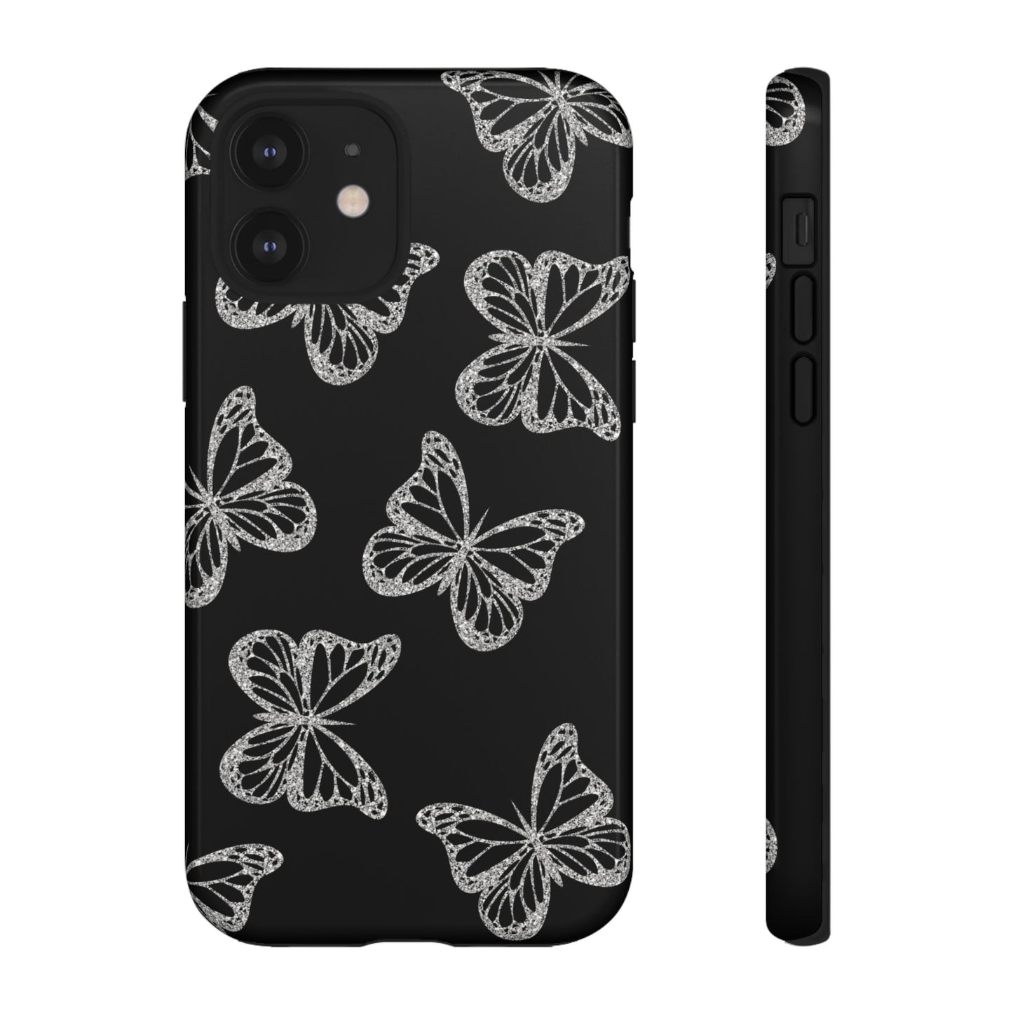 Tough Phone Case - Silver Butterfly Designs