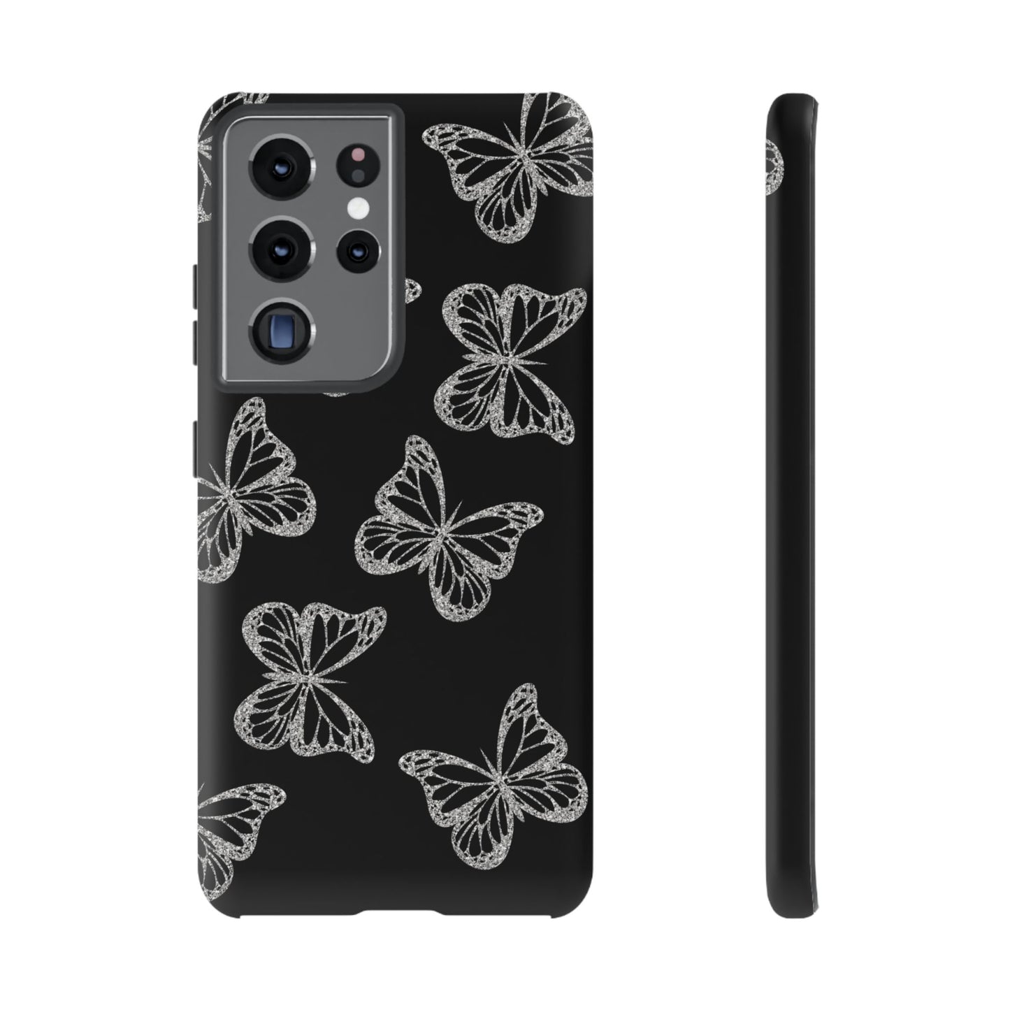 Tough Phone Case - Silver Butterfly Designs