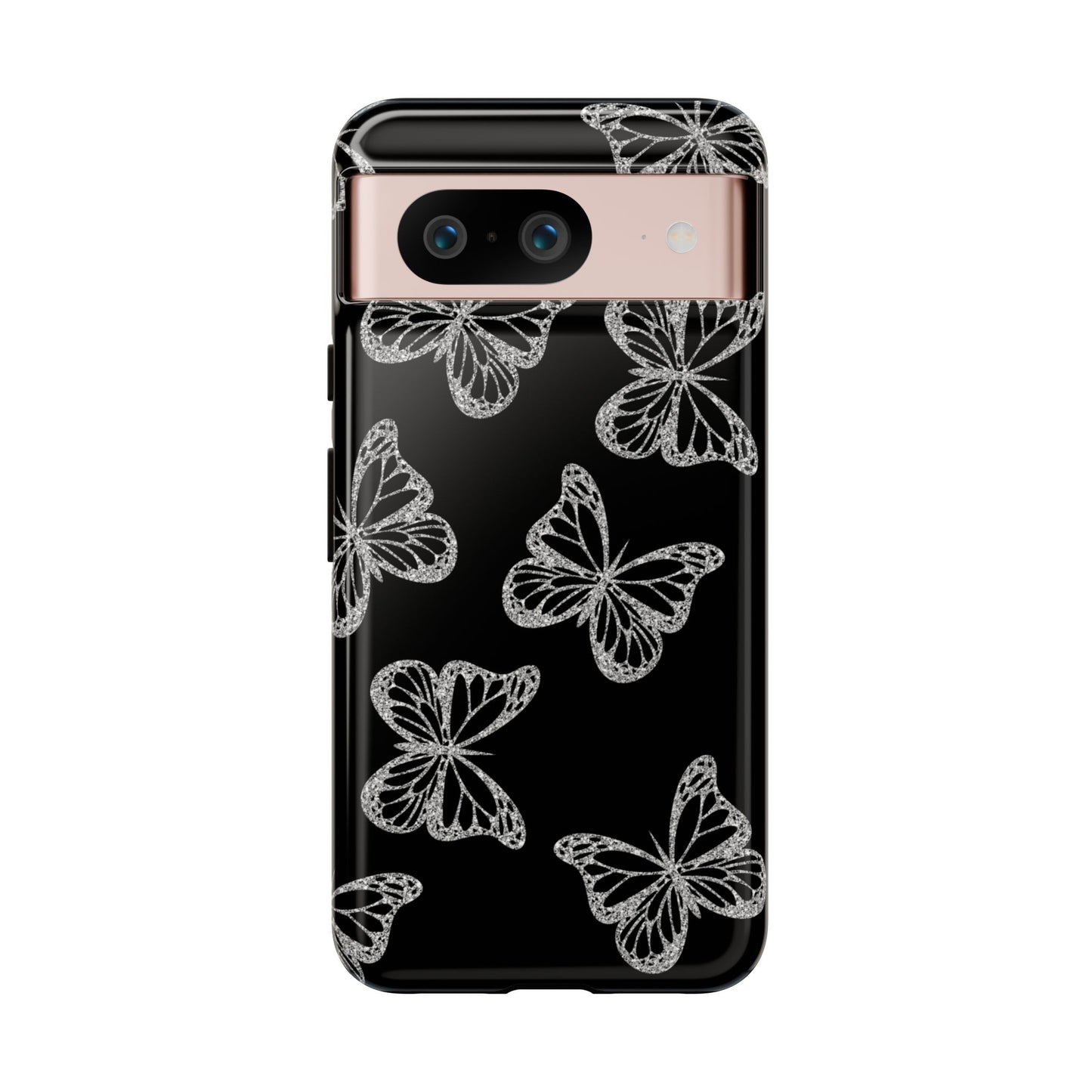 Tough Phone Case - Silver Butterfly Designs