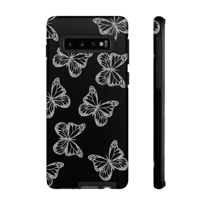 Tough Phone Case - Silver Butterfly Designs