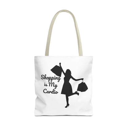 Tote Bag - Shopping Is My Cardio - Luminous Gem Designs 