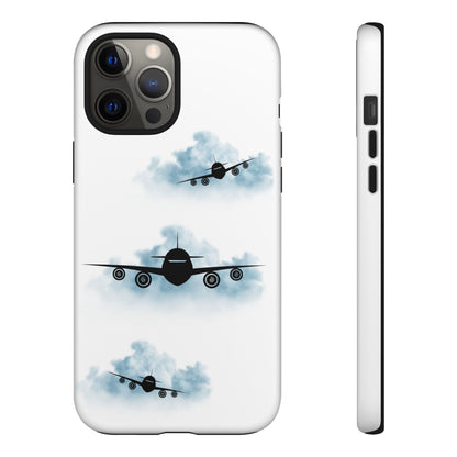 Tough Phone Case - Clouds & Aeroplanes Design